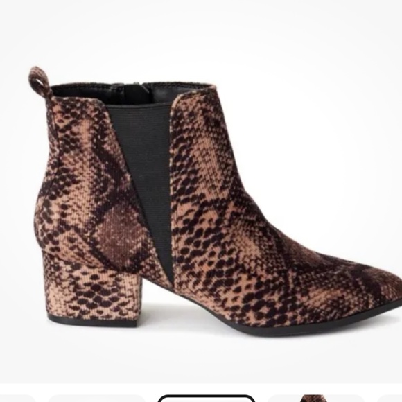 Scoop NYC Women’s Hazel Low Heel Multi Snake Skin Print Booties Size 10 NEW - Picture 3 of 6